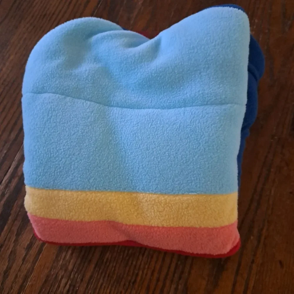 New Medium Dog Up To 40lbs Rainbow Fleece Puffer Coat Fleece Shirt NWT